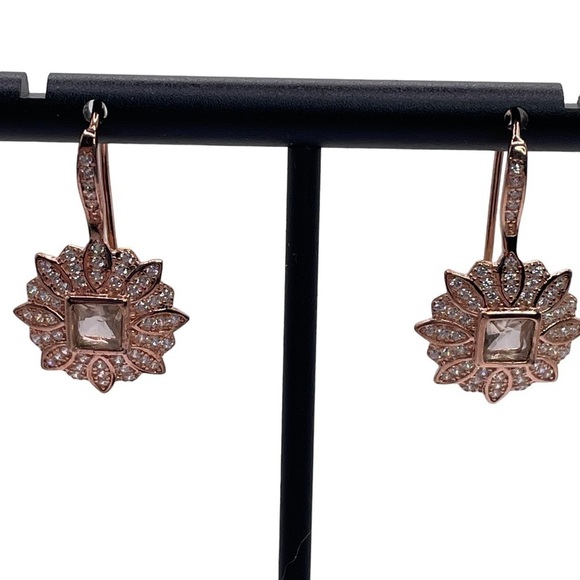 Sterling Silver 925 cubic zirconia dangle earring - Picture 1 of 3